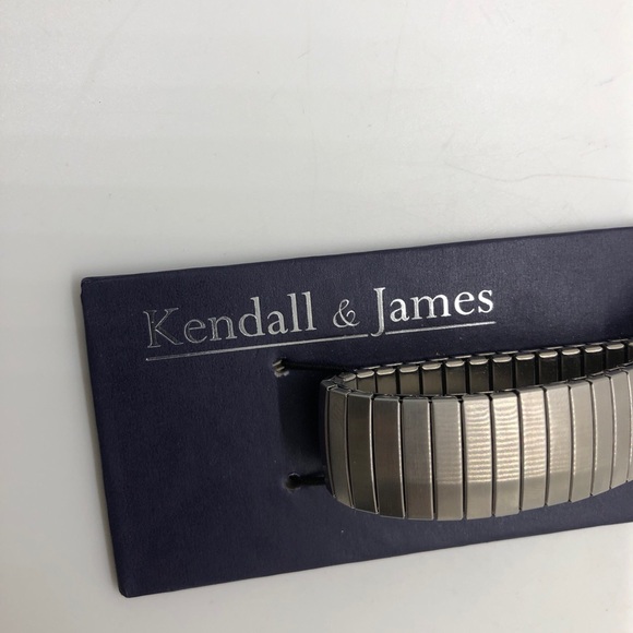 Kendall & James Stretch Band Watch unisex Cuff Band Silver Tone - Picture 10 of 13